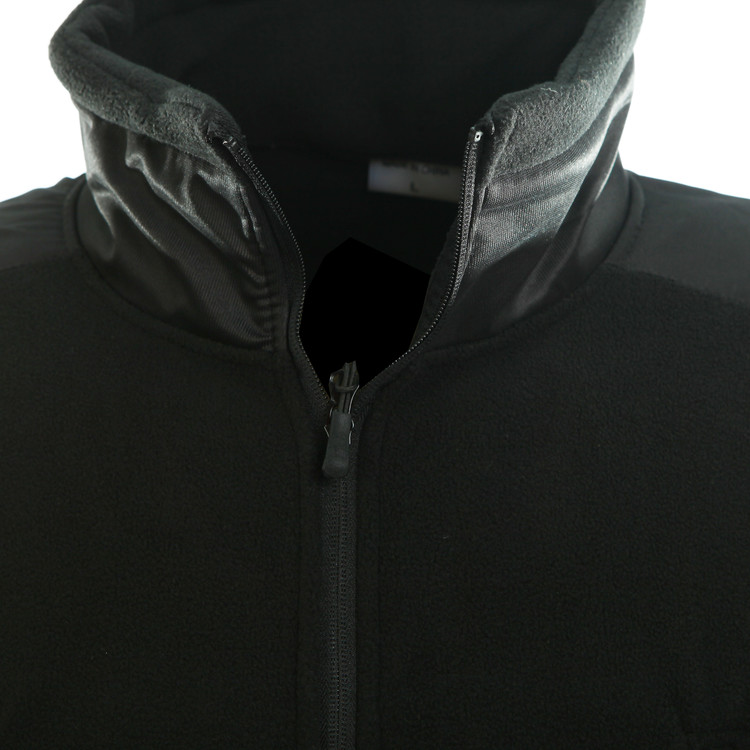 Black Stand Collar Fleece Jacket
