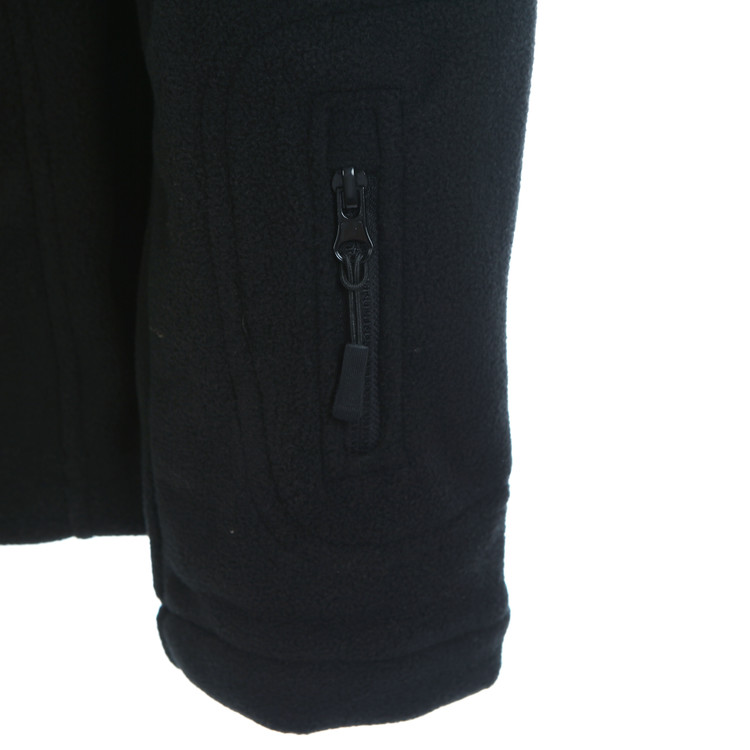 Black Stand Collar Fleece Jacket
