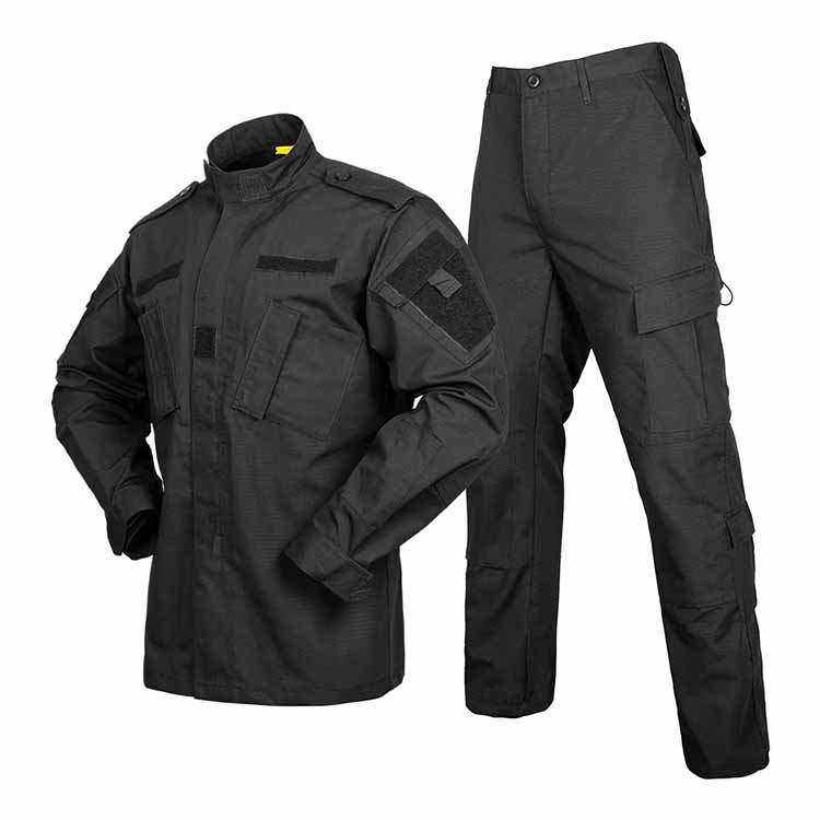 Black Army Uniform Multiple pockets