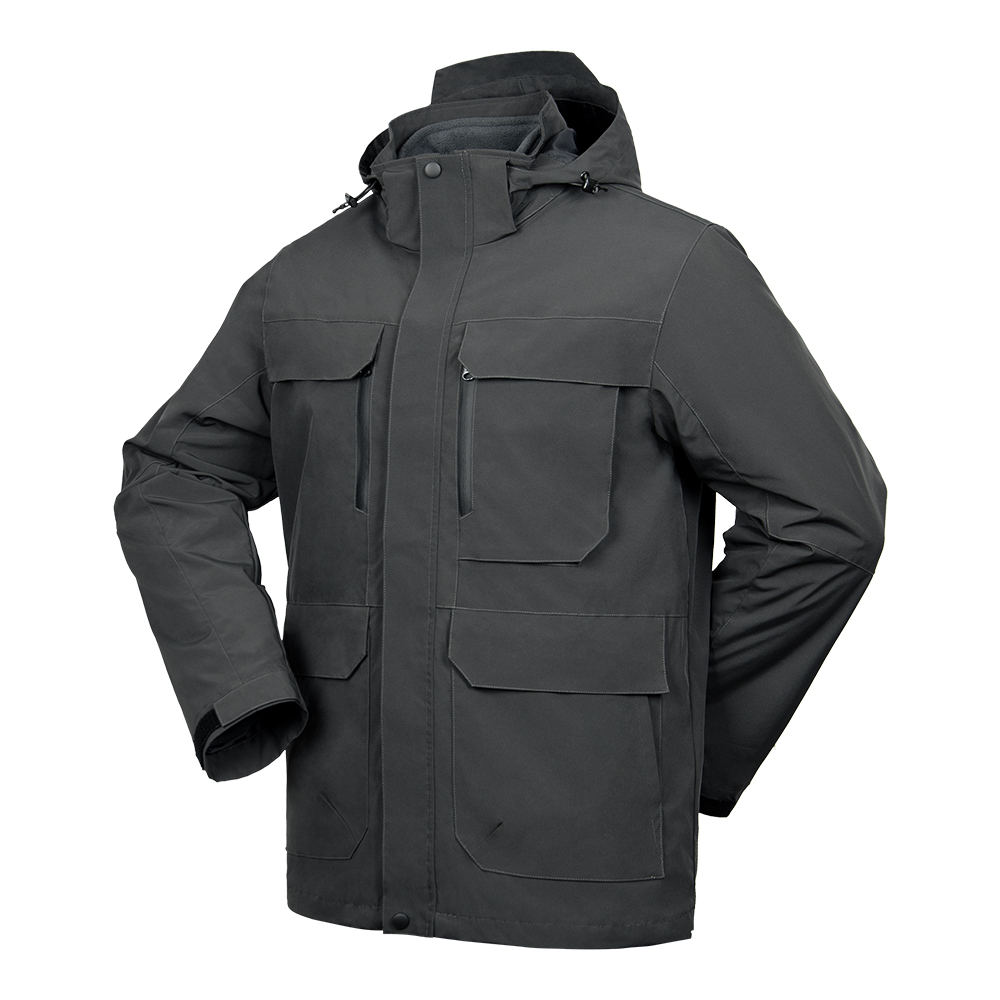 Dark Gray 3 in 1 Outdoor Military Jacket
