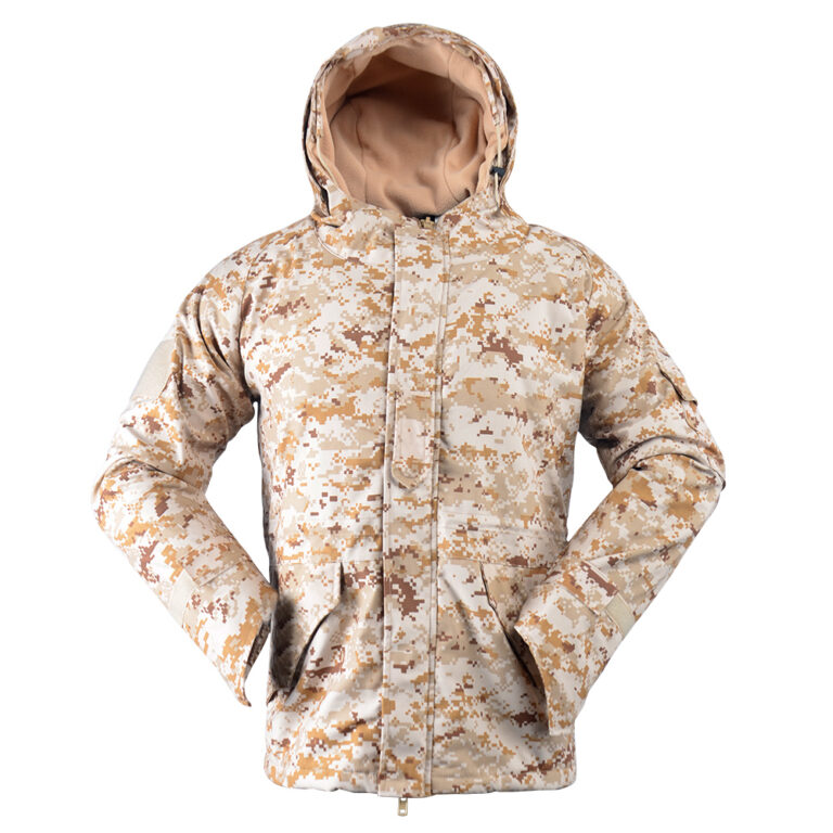 เสื้อแจ็คเก็ตทหาร Desert Digital G8 มีกระดุมและตีนตุ๊กแก