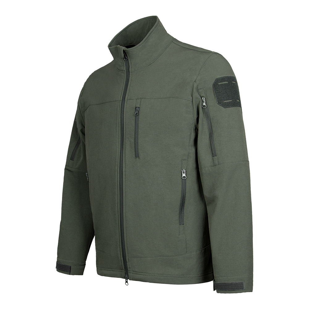 Gray Green Men's Stand Collar Military Jacket