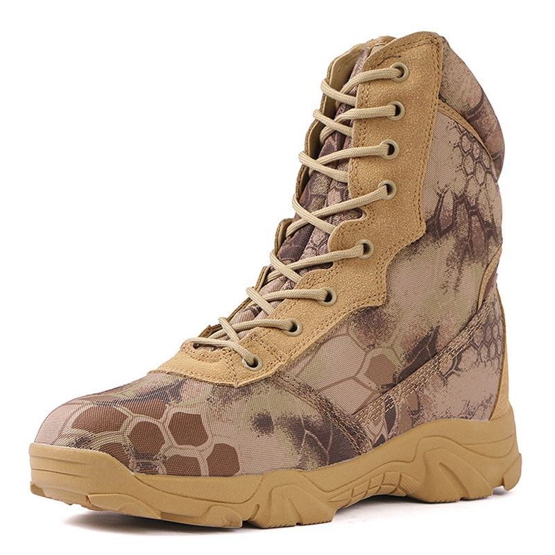 High-Top Camouflage Military Boots