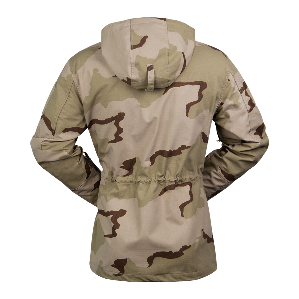 Hooded Tricolor Desert Military Jacket