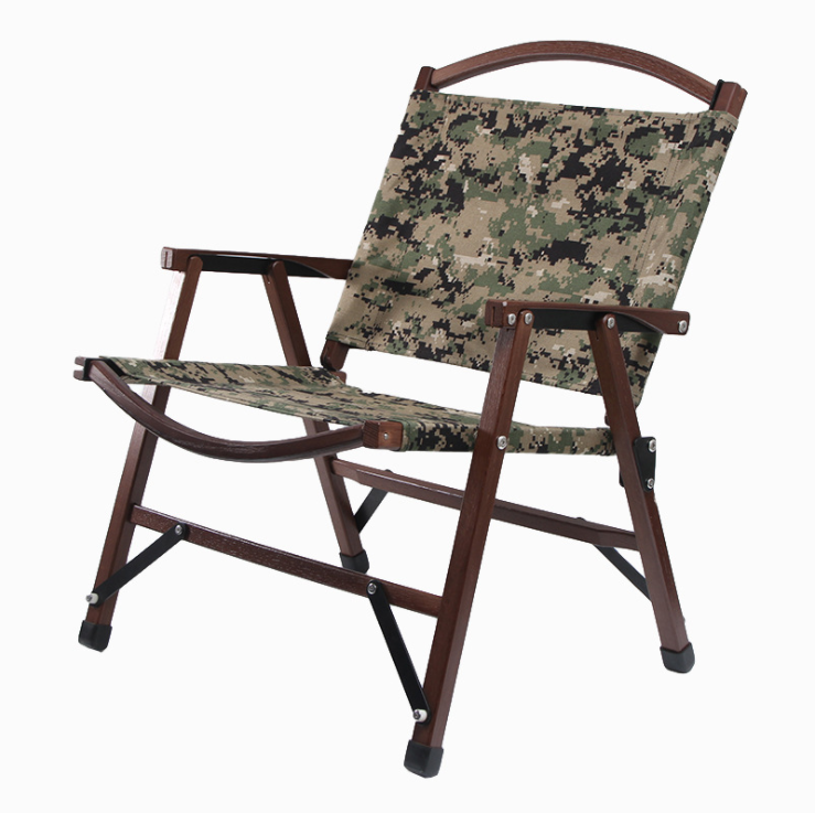 Cadira de càmping plegable de fusta de roure original Touring
