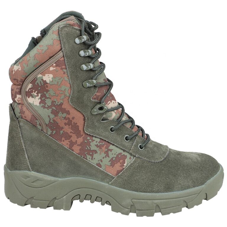 Custom Wholesale Leather Outdoor Protective Camouflage Tactical Boots