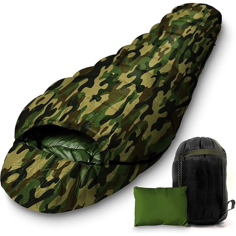 Vandtæt udendørs vinter mumie sovepose – Camouflage campingudstyr