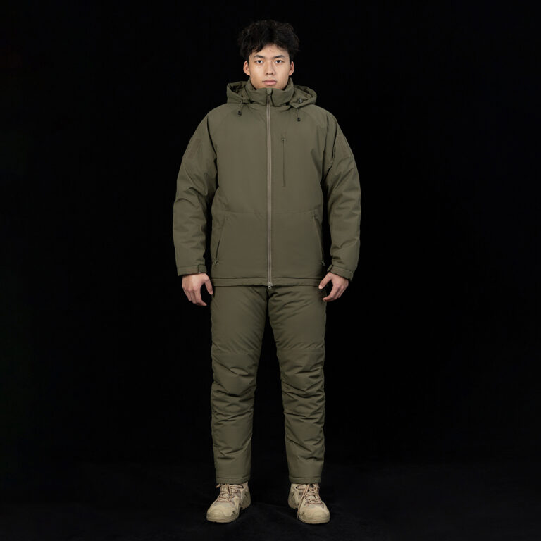 Army Green Heavy-Duty Winter Thermal Jacket and Pants Set