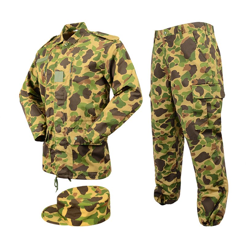 Set uniforme mimetica multiuso Polygon Woodland con camicia e pantaloni, attrezzatura da esterno traspirante