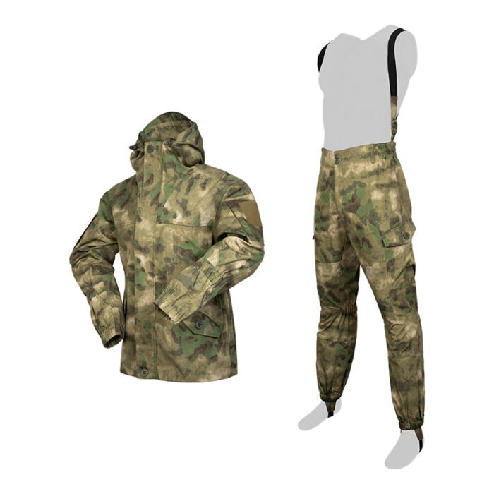 Gorka Suit in FG camouflage, heavy-duty outdoor jacket and pants for durability and comfort.