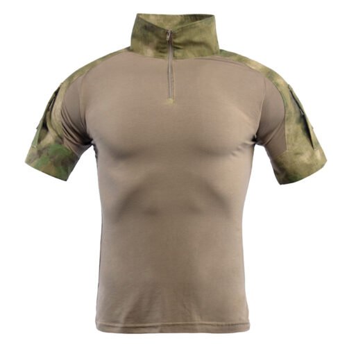Durable FG camouflage tactical shirt, lightweight and comfortable, designed for outdoor and tactical use.