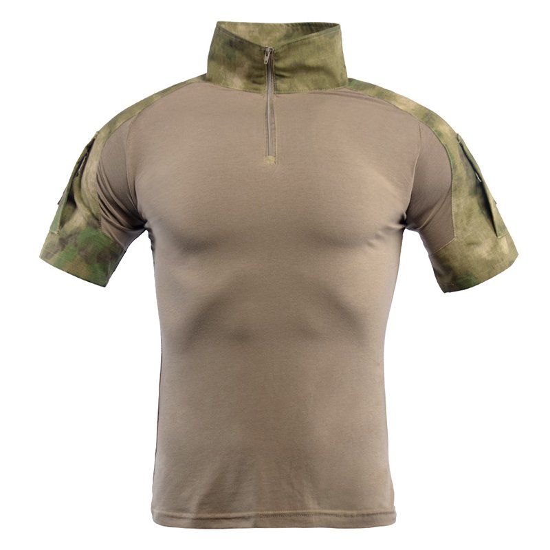 Durable FG camouflage tactical shirt, lightweight and comfortable, designed for outdoor and tactical use.