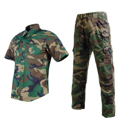 Short Sleeve Camo Uniform – Lightweight Military Tactical Set - Image 2