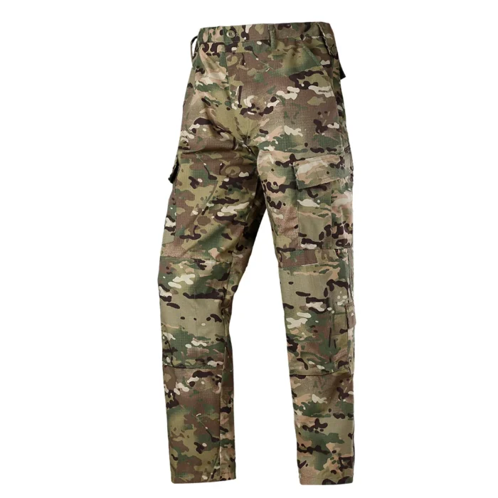 Men’s Multicam ACU tactical pants made from ripstop fabric. Breathable, durable, and ideal for army training, airsoft, and outdoor missions.