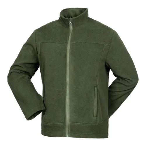 Army green polar fleece jacket designed for warmth and versatility. Can be worn as a standalone fleece coat or as an inner layer for 3-in-1 jackets.