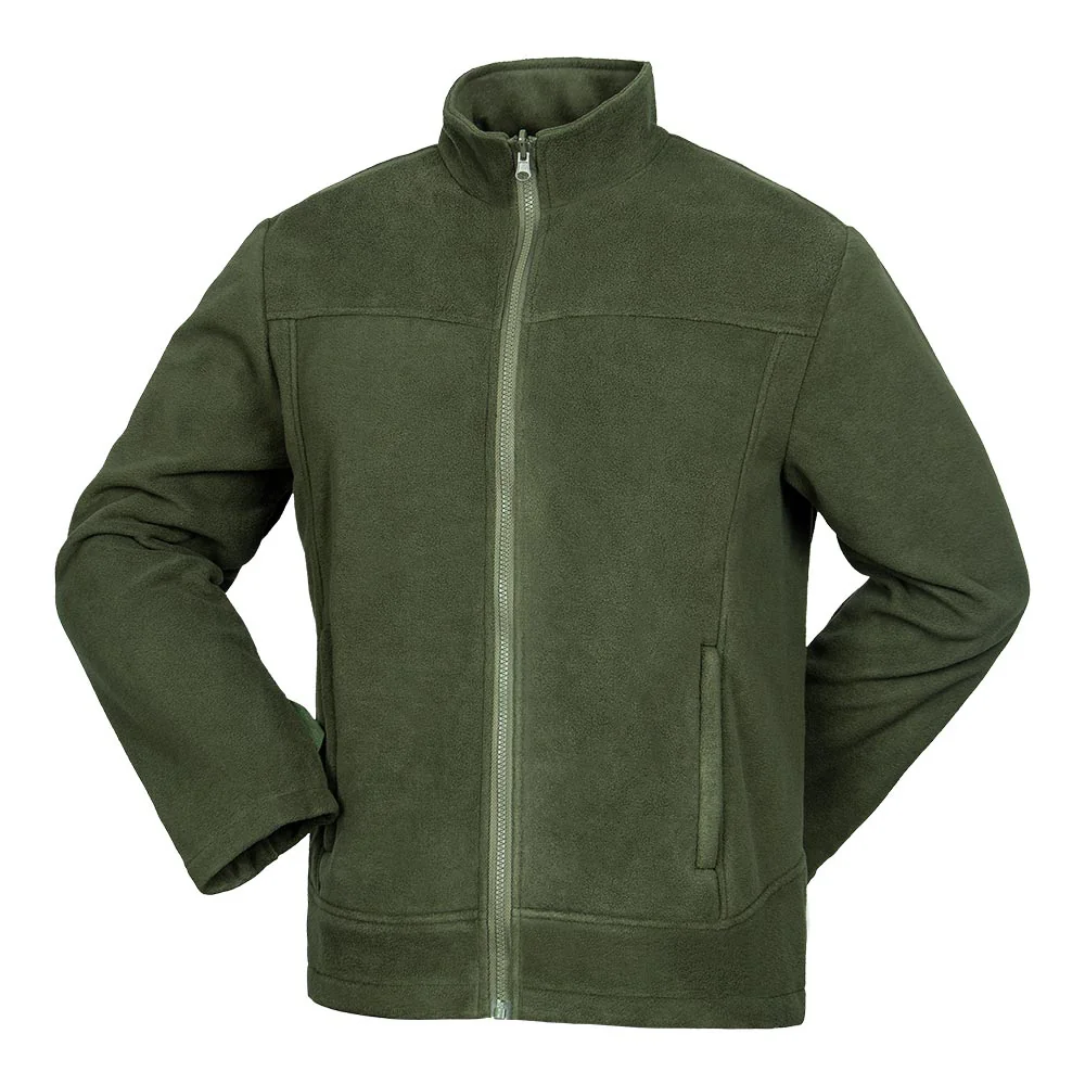 Army green polar fleece jacket designed for warmth and versatility. Can be worn as a standalone fleece coat or as an inner layer for 3-in-1 jackets.