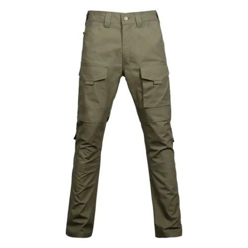 Army green waterproof tactical pants with reinforced knees and cargo pockets, ideal for outdoor work, field missions, and tactical training.
