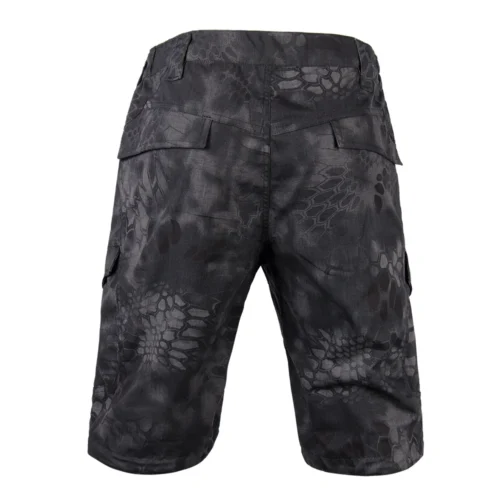 Black python camo tactical pants featuring Teflon™ coating, gusseted crotch, and reinforced stitching. Designed for military, airsoft, and outdoor use.