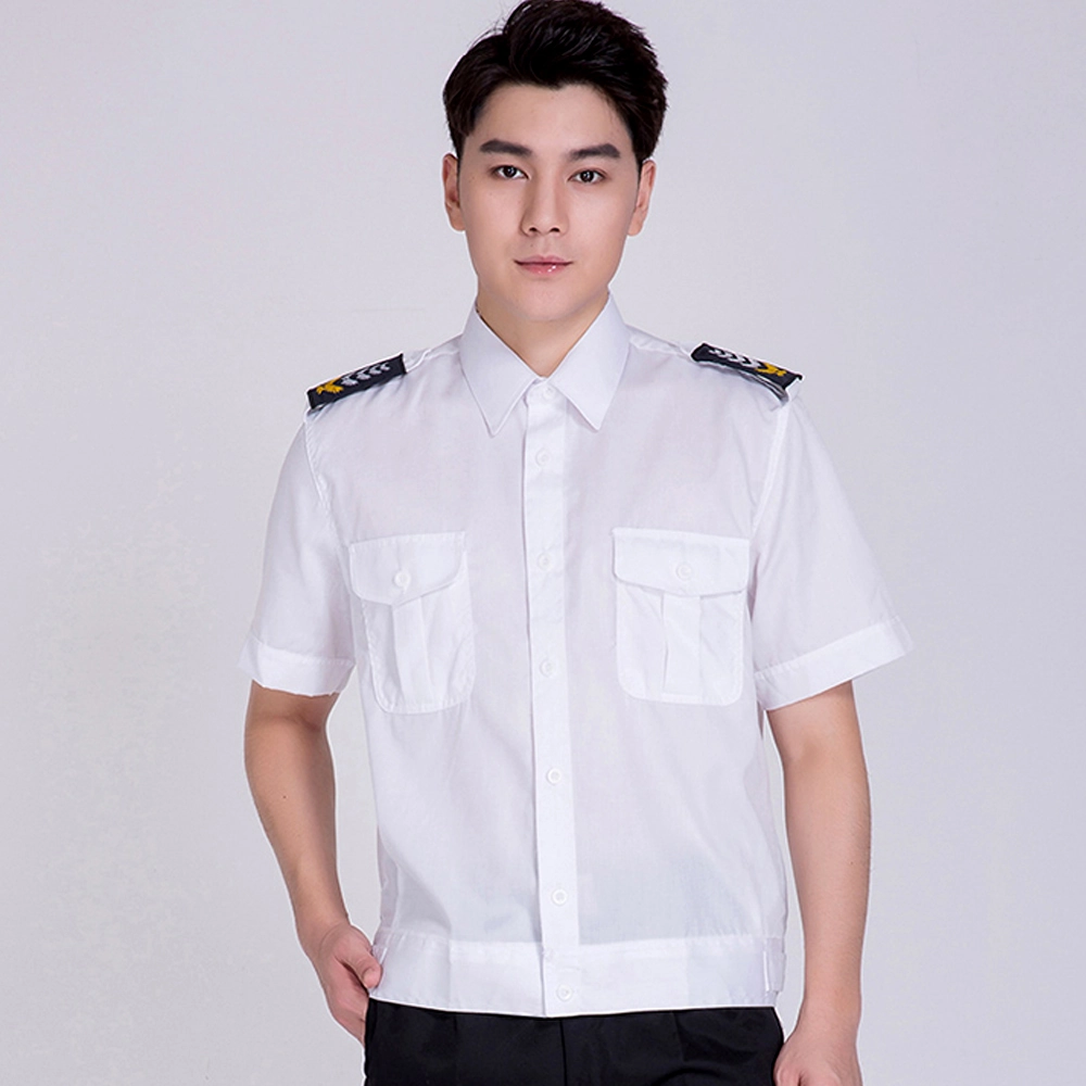 Security Uniform Shirt – White Short-Sleeve Security Work Shirt