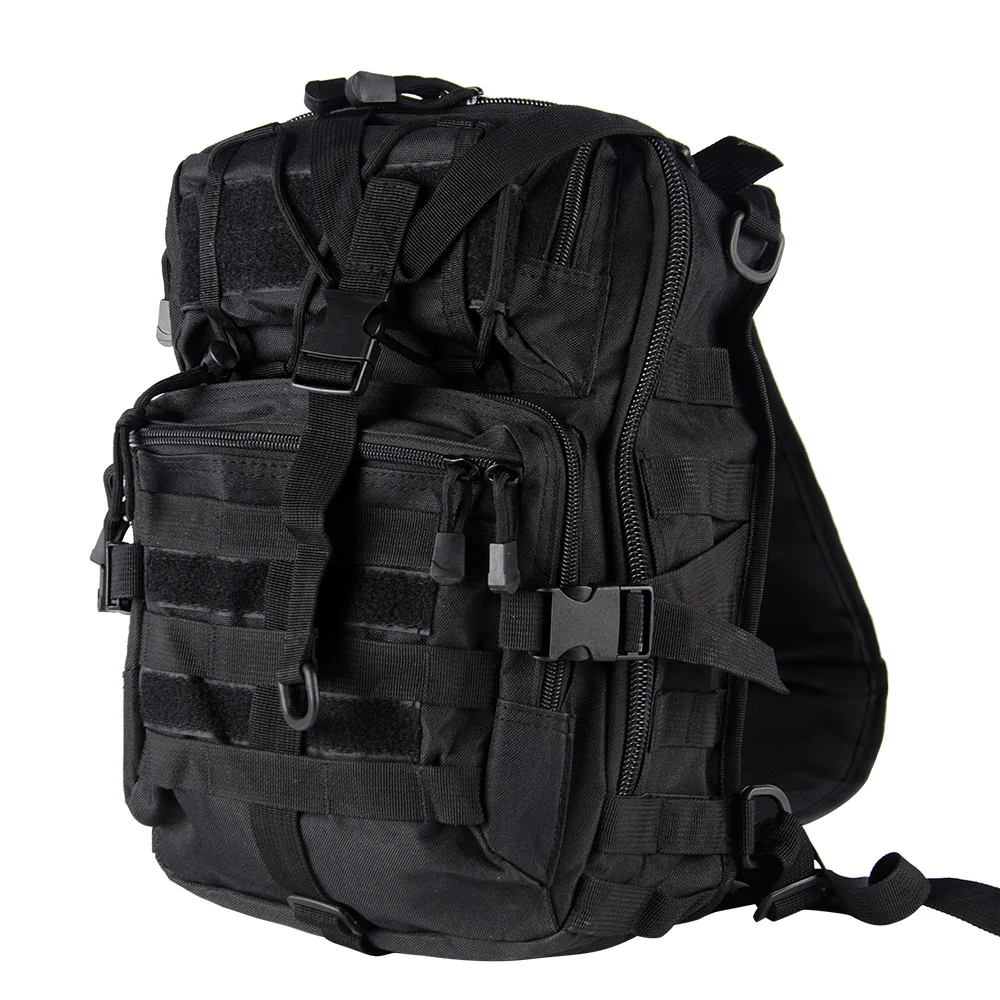 High-performance tactical backpack featuring MOLLE webbing, adjustable straps, and reinforced construction for military and outdoor use.