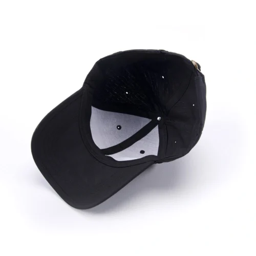 Inside view of tactical cap showing breathable mesh, reinforced stitching, and adjustable strap. Built for durability and long-term field use.