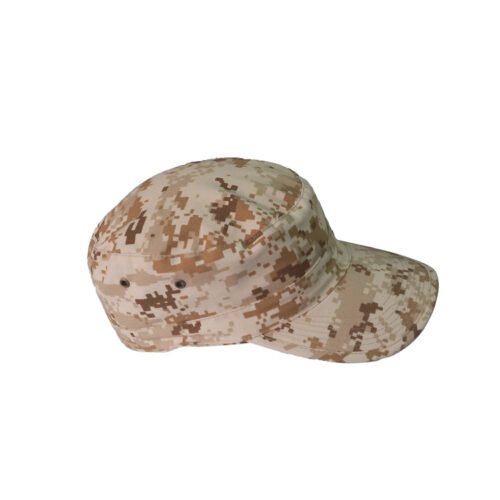 Desert digital camouflage military cap designed for hot-climate operations. Breathable, durable, and suitable for military uniform OEM projects.