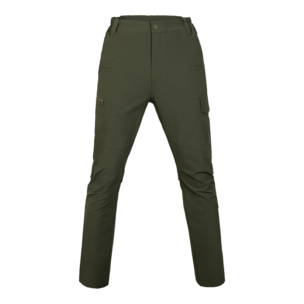 Front view of lightweight tactical pants designed with a slim ergonomic fit, lightweight fabric, and tactical structure suitable for outdoor and field use.