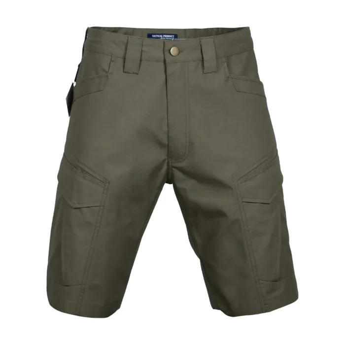 Tactical Shorts for Outdoor & Duty Use | Reinforced Design Front view of tactical shorts featuring reinforced seat construction, durable fabric, and functional fit for outdoor, security, and training applications.