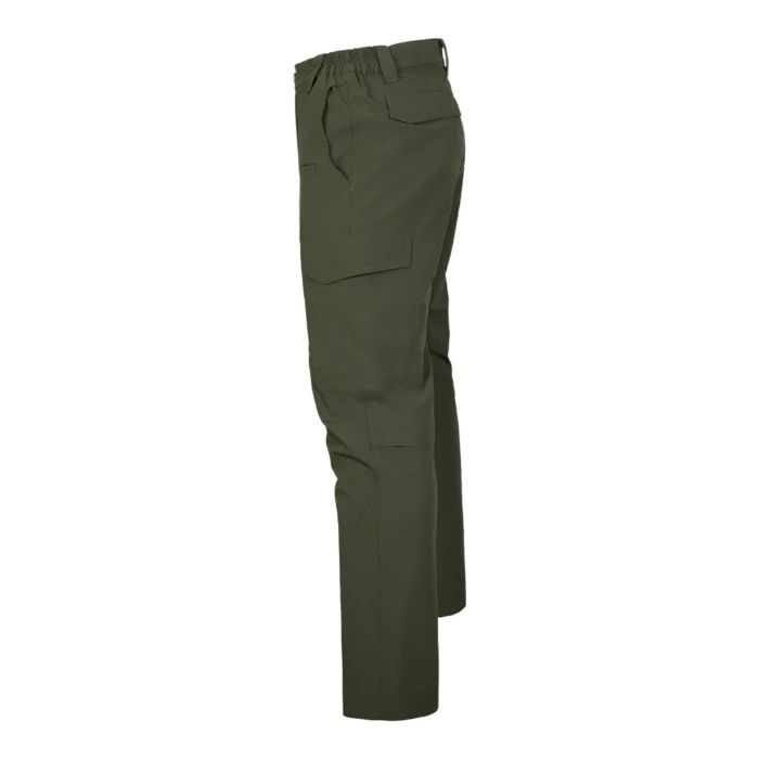 Side view of lightweight tactical pants showing breathable fabric, side cargo pockets, and reinforced panel design for long-term outdoor wear.