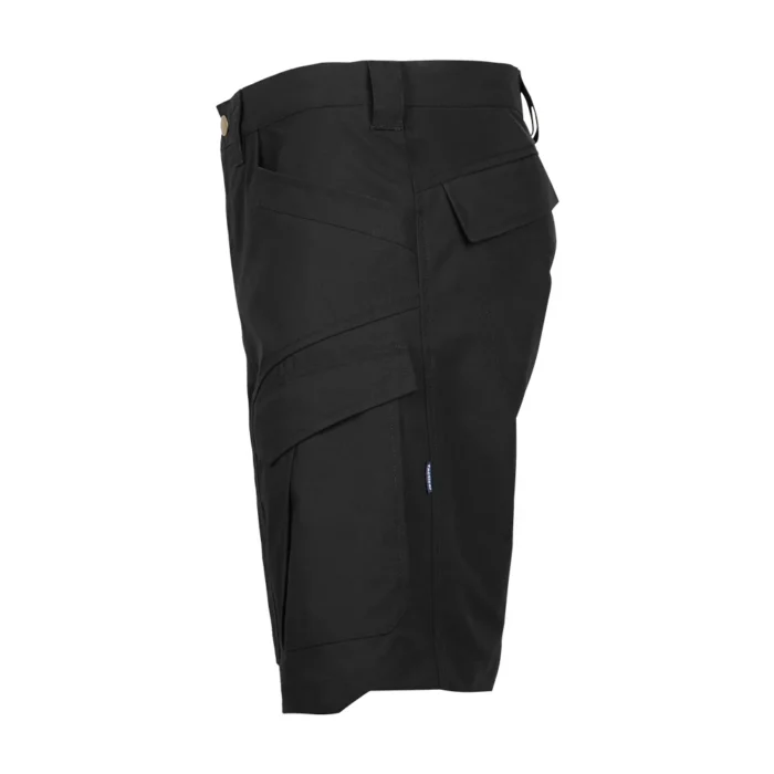 Side pocket detail of tactical shorts designed for practical gear storage, ideal for outdoor operations, training, and tactical activities.