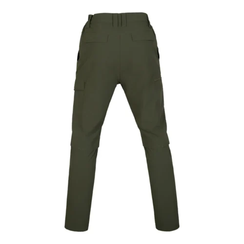 Back view of lightweight tactical pants featuring ergonomic cut, reinforced seat area, and streamlined pocket layout for outdoor and tactical operations.