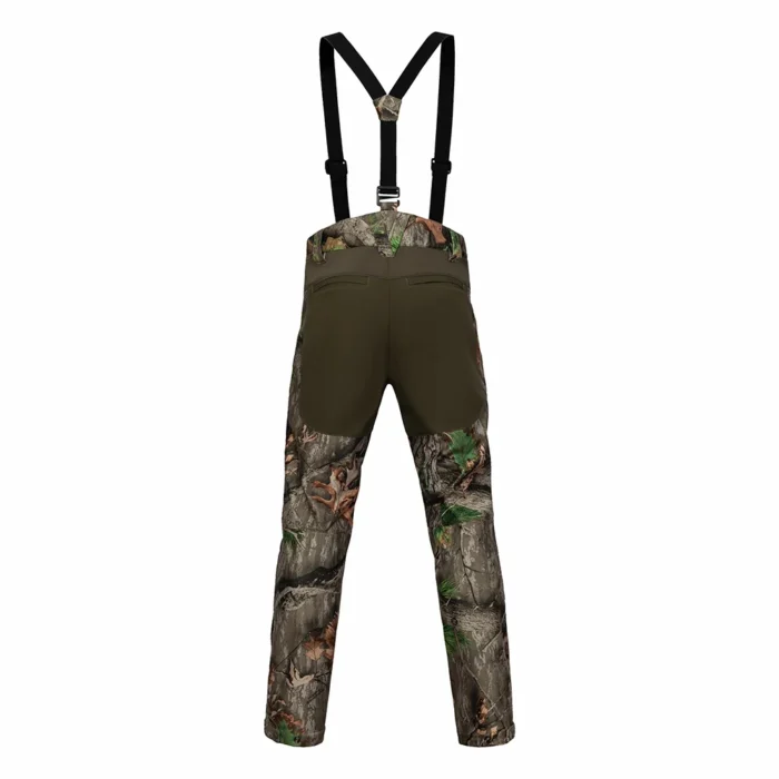 Softshell Hunting Pants Back View – Reinforced Seat & Camo Design