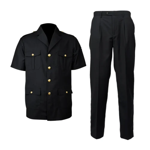 Black Short Sleeve Security Guard Uniform Set – Professional Workwear