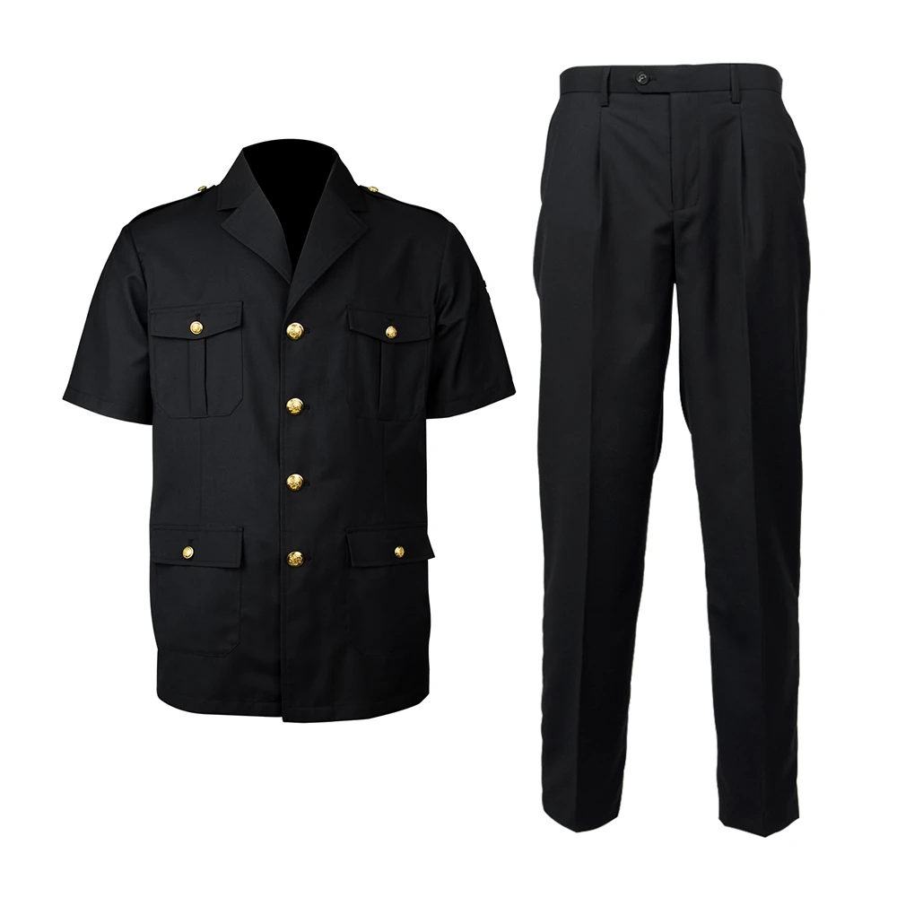Black Short Sleeve Security Guard Uniform Set – Professional Workwear