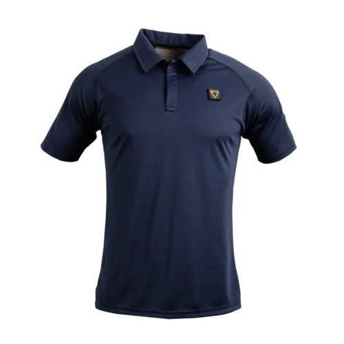 Tactical Polo Shirt shown in navy back view featuring clean back construction and breathable fabric structure for duty wear.