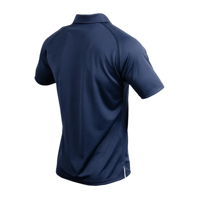 Tactical Polo Shirt shown in navy back view featuring clean back construction and breathable fabric structure for duty wear.