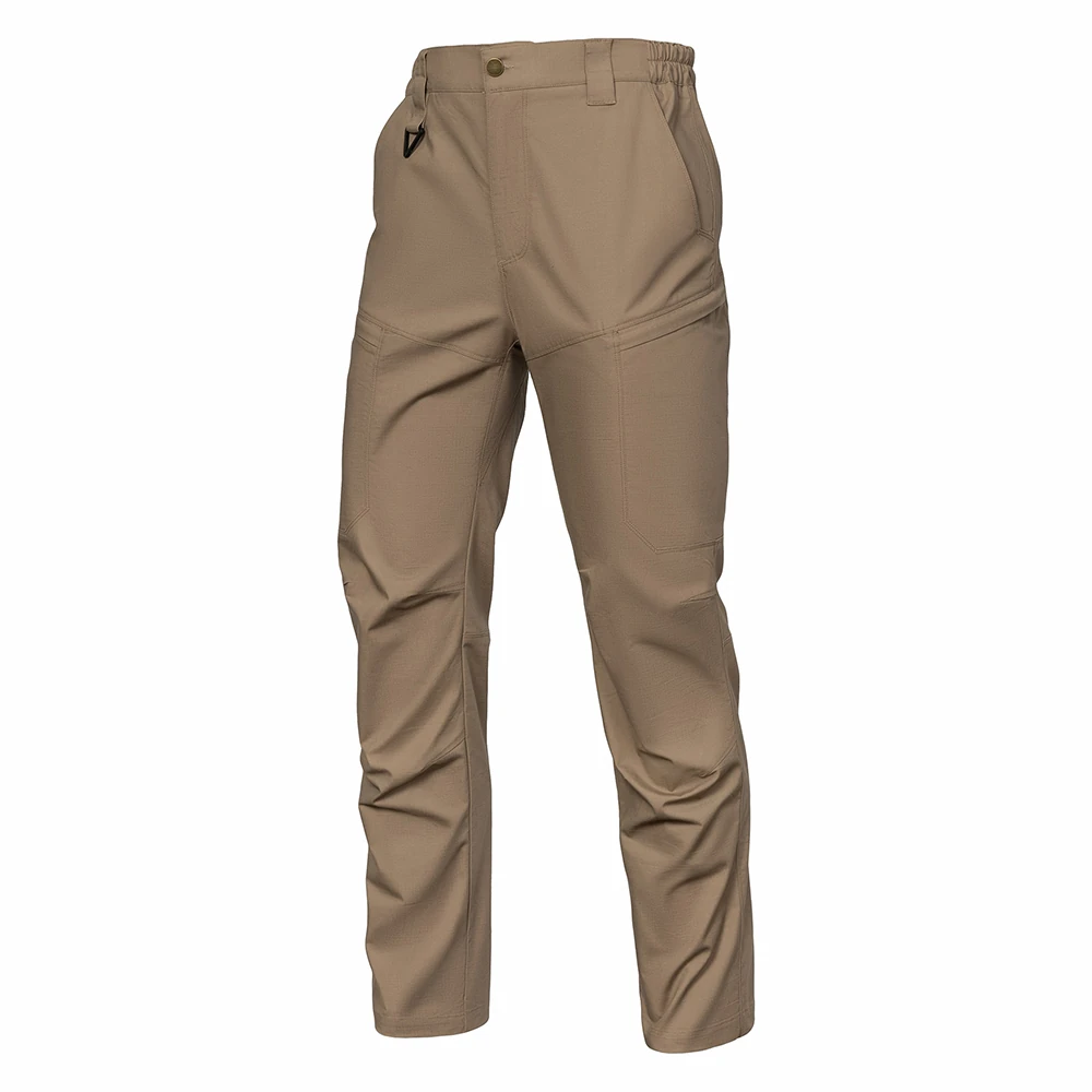 Tactical Cargo Pants Khaki Side View | Functional Cargo Design