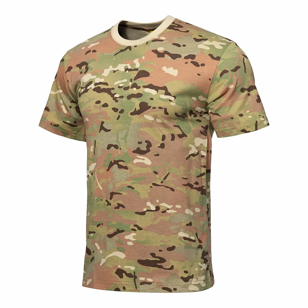 Tactical T Shirt – CP Camouflage Front View | OEM Military T-Shirt