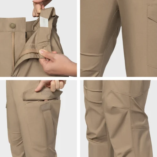 Stretch Tactical Pants Details | Elastic Fabric & Tactical Pocket Design