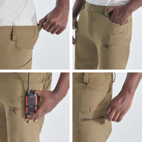 Tactical Cargo Pants Detail – Stretch Waist & Utility Pockets