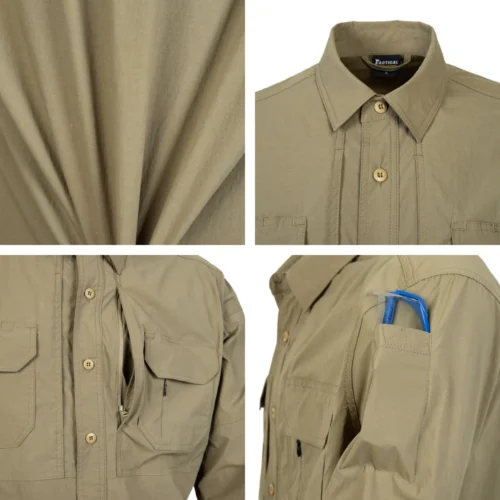Tactical Long Sleeve Shirt Fabric & Functional Details – OEM Military Apparel