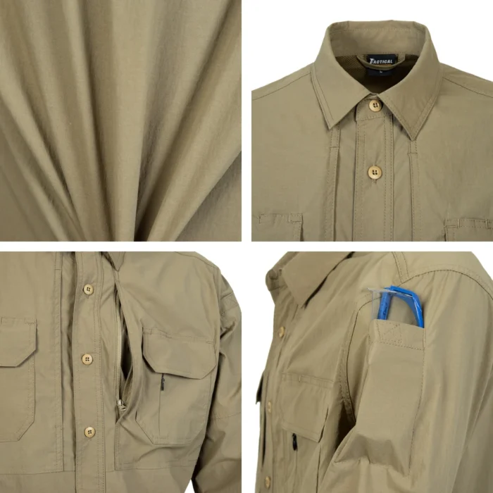 Tactical Long Sleeve Shirt Fabric & Functional Details – OEM Military Apparel