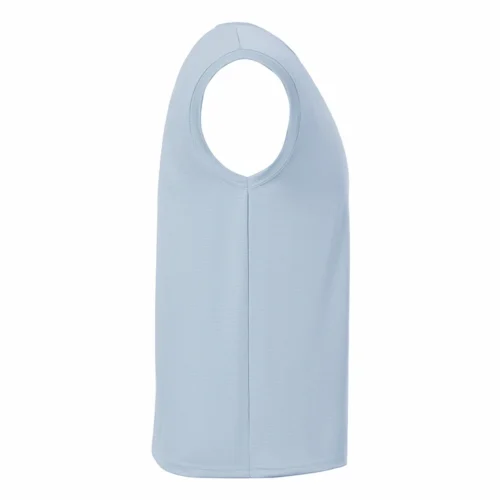 Quick Dry Shirt shown in blue side view featuring lightweight sleeveless design for outdoor training and warm weather activities.