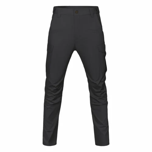 Stretch Tactical Pants – Grey Front View | Lightweight & Flexible Design