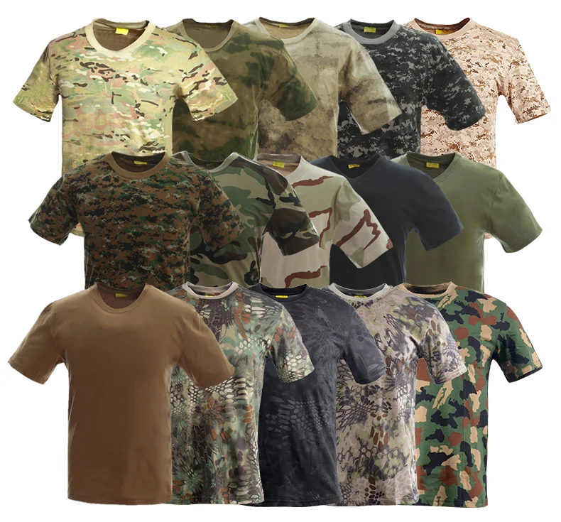 Tactical T Shirt Color Options | Camouflage & Solid Colors OEM Supply