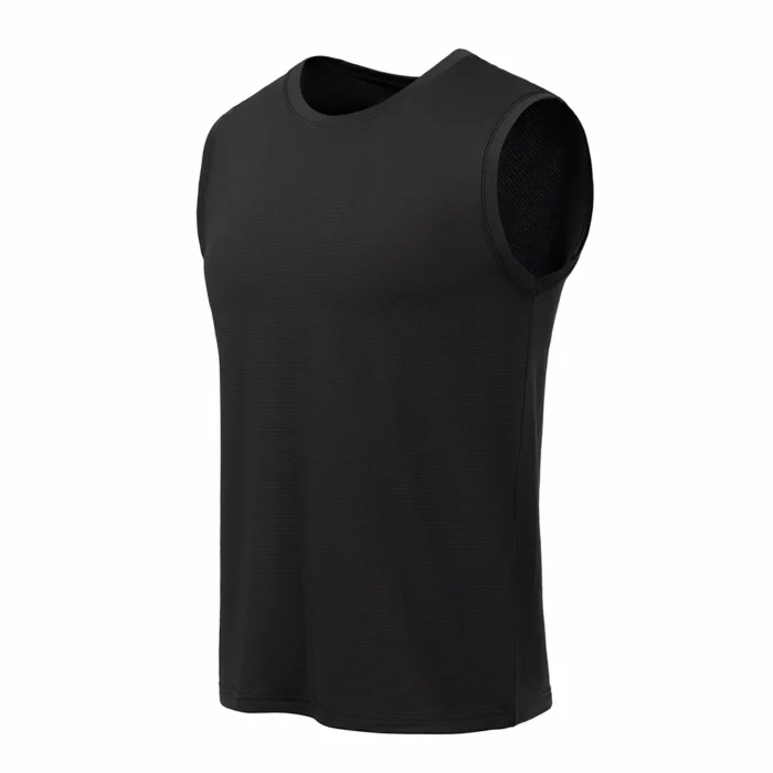 Quick Dry Shirt shown in black side view featuring clean athletic silhouette and lightweight construction.