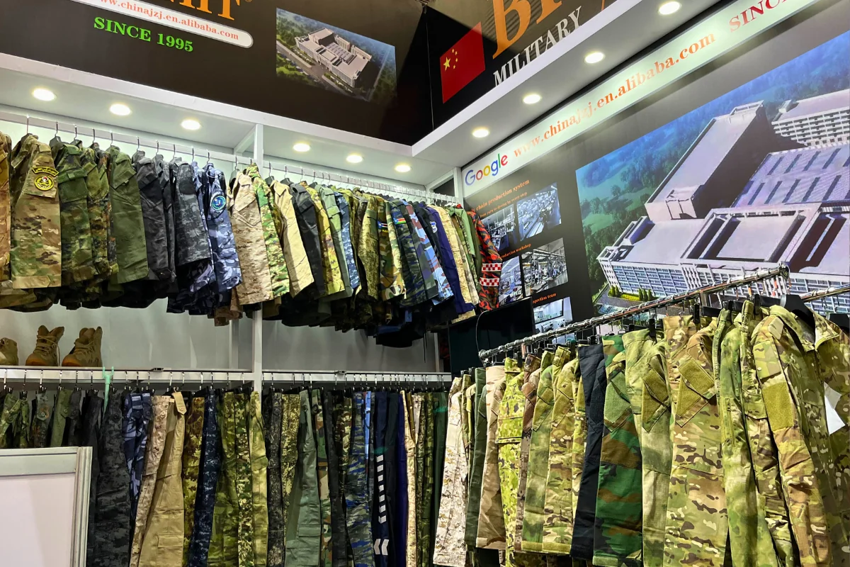 Military and Tactical Uniform Display at Canton Fair 2024