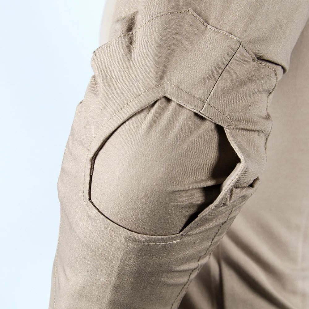 Elbow reinforcement area on G2 combat shirt showing articulated seam layout for mobility and durability—supporting OEM construction changes by program requirements.