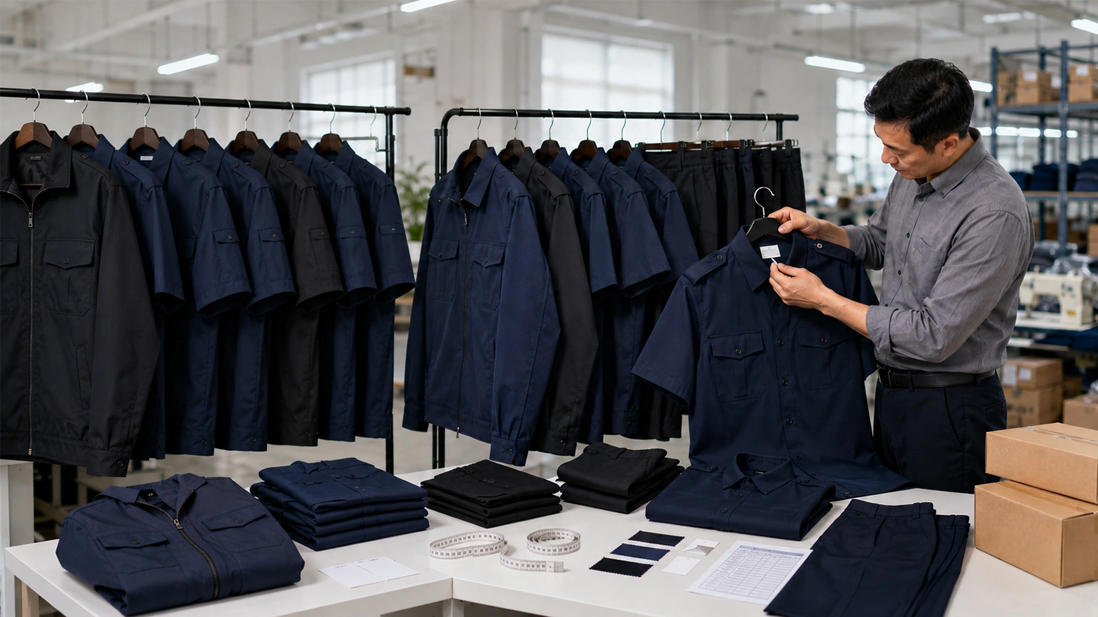Security uniform supplier selection for stock, branding and OEM orders